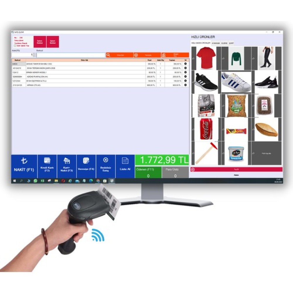Barkodlu Satış Sistemi Stok Programı+Kablosuz Barkod Okuyucu Yazıcılar Fiyatı