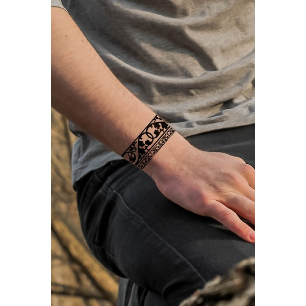 Barly Gerçekçi Geçici Karışık Desenli Kol ve Bacak Şerit Dövme Tattoo - Renkli Altın, Takı & Aksesuar Fiyatı