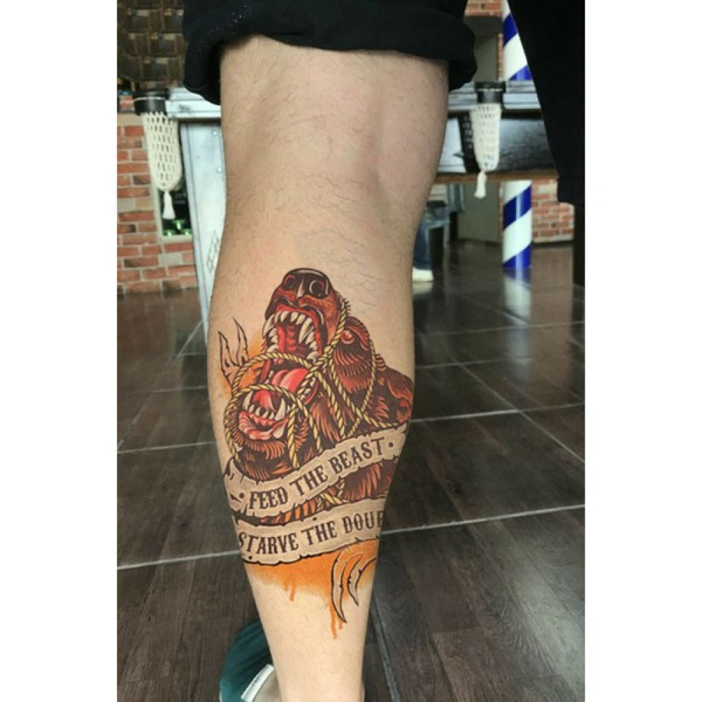 Barly Vahşi Ayı Geçici Dövme Tattoo - Renkli Altın, Takı & Aksesuar Fiyatı
