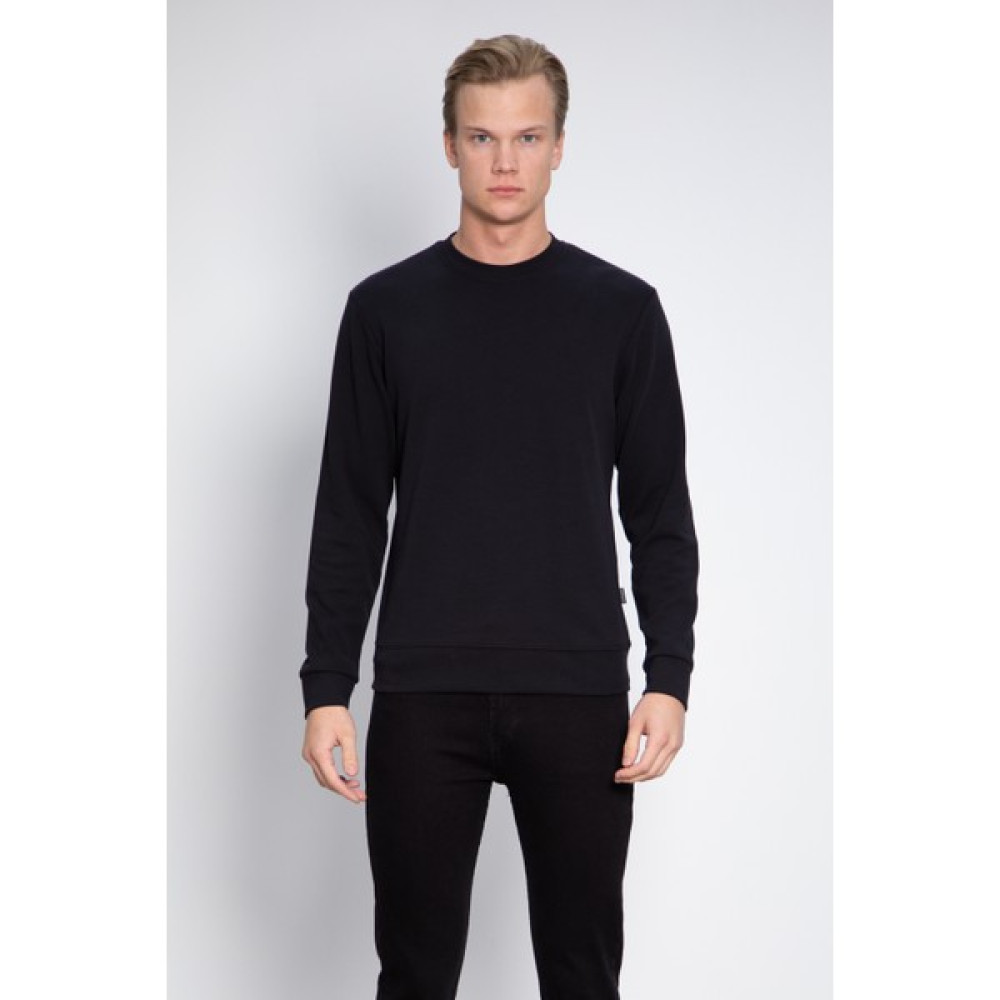 Barrelsandoil Bisiklet Yaka Sweatshirt - Siyah Erkek Sweatshirt Fiyatı