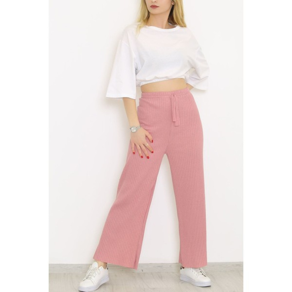 Barricom Fitilli Pantolon Pembe - 8337.1567. Kadın Pantolon Fiyatı