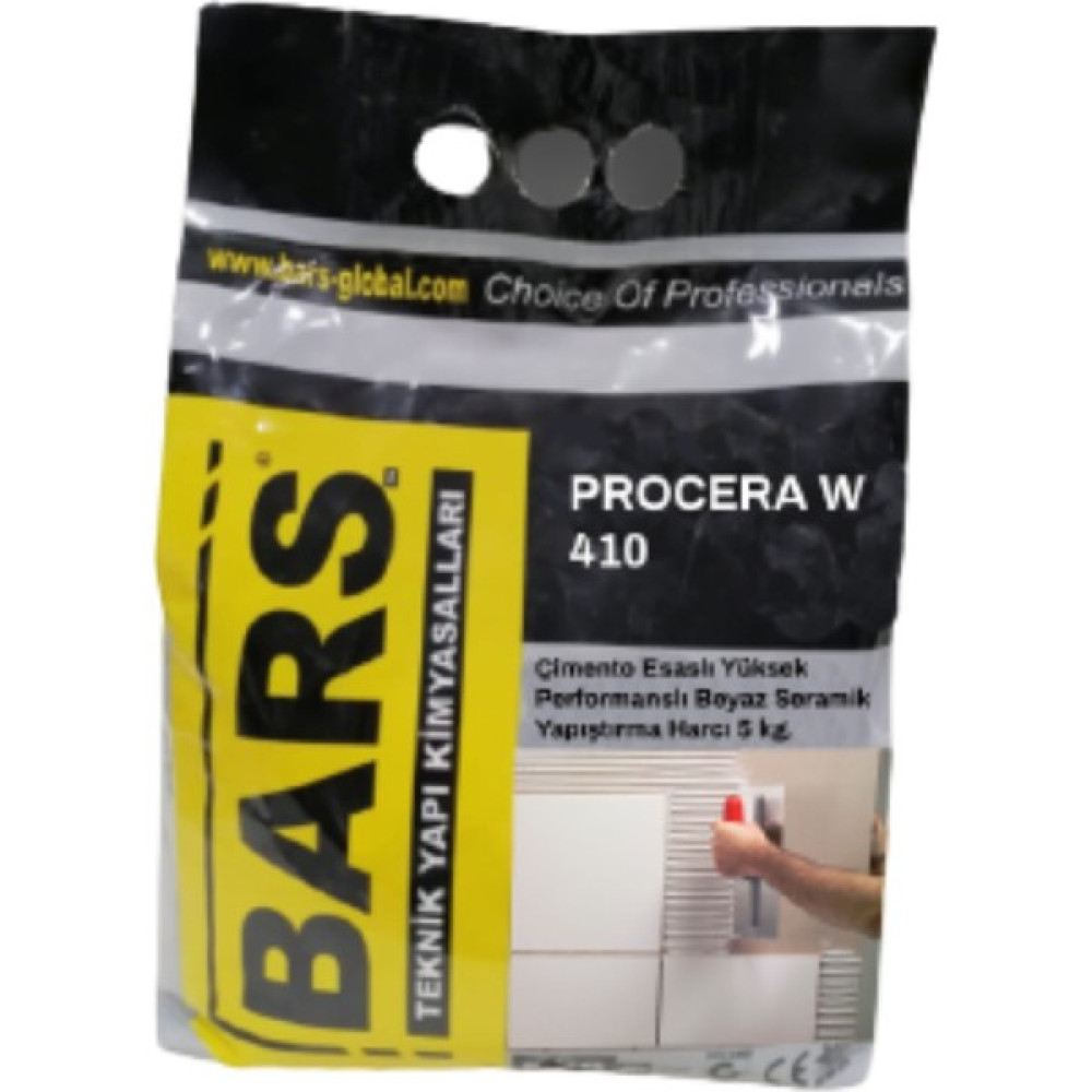 Bars Beyaz Seramik Yapıştırma Harcı 5 Kg. Dış Cephe Yalıtım Malzemeleri Fiyatı