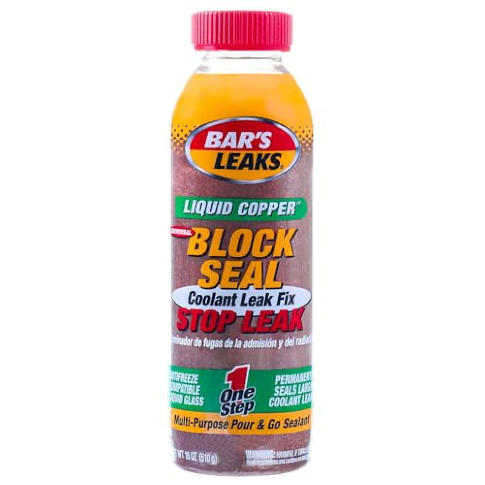 Bar's Leaks 1109 Block Seal Liquid Copper Intake and Radiator Stop Leak - 18 oz.