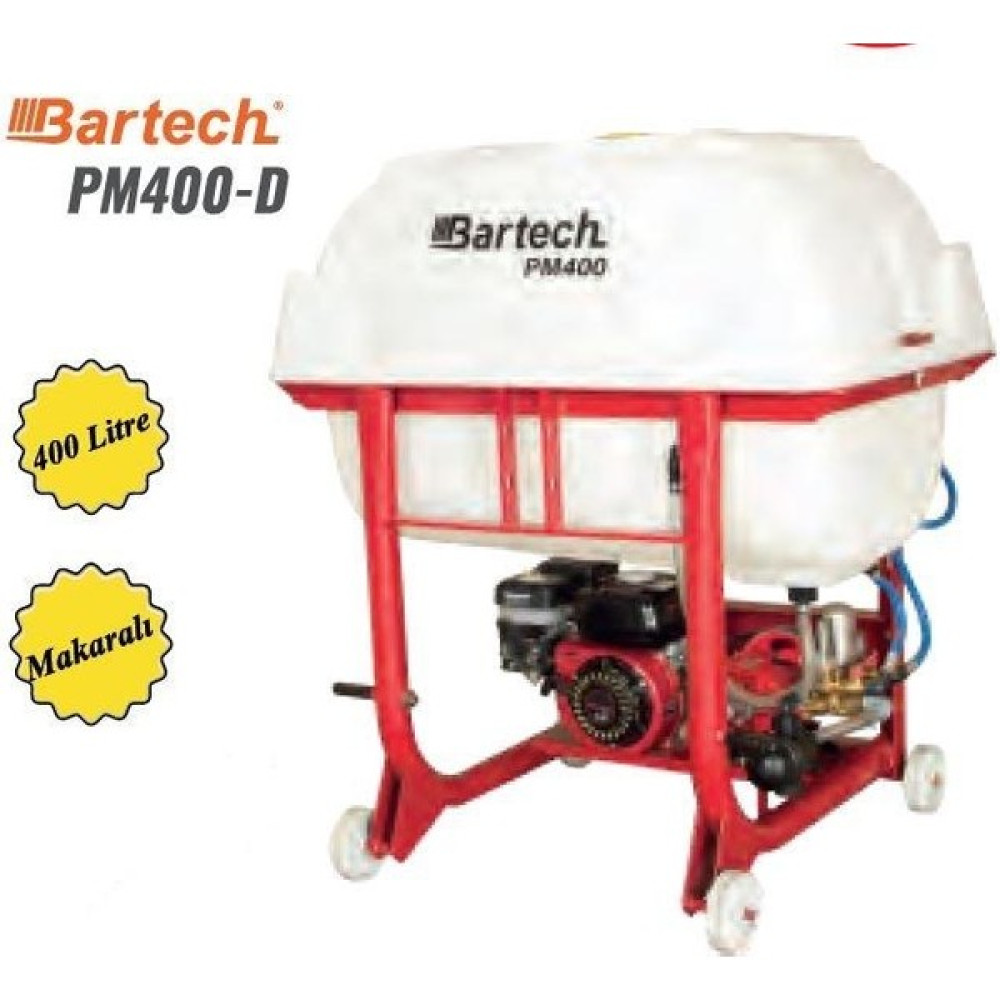 Bartech Benzinli Pülverizator 400 Litre Model PM400-D 6.5 Hp İlaçlama Makinesi Fiyatı