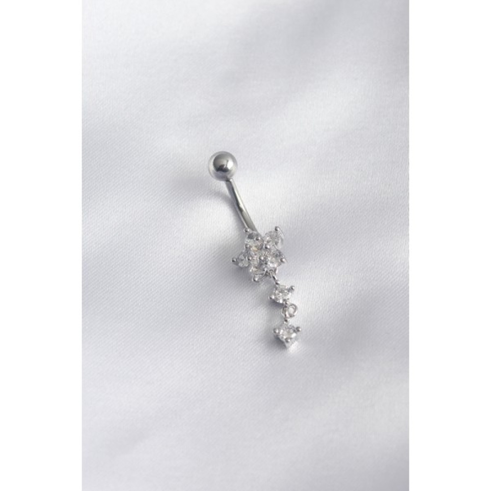 Bartini Avm 316L Cerrahi Çelik Çiçek Model Zirkon Taşlı Sallantı Model Kadın Göbek Piercing Altın & Gümüş Piercing Fiyatı