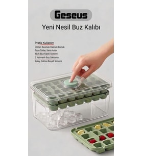 Bas-Çıkar Buz Kalıbı 56 Adet Buz Kapasiteli Kapaklı Saklama Kutulu Buz Yapma Makineleri Fiyatı