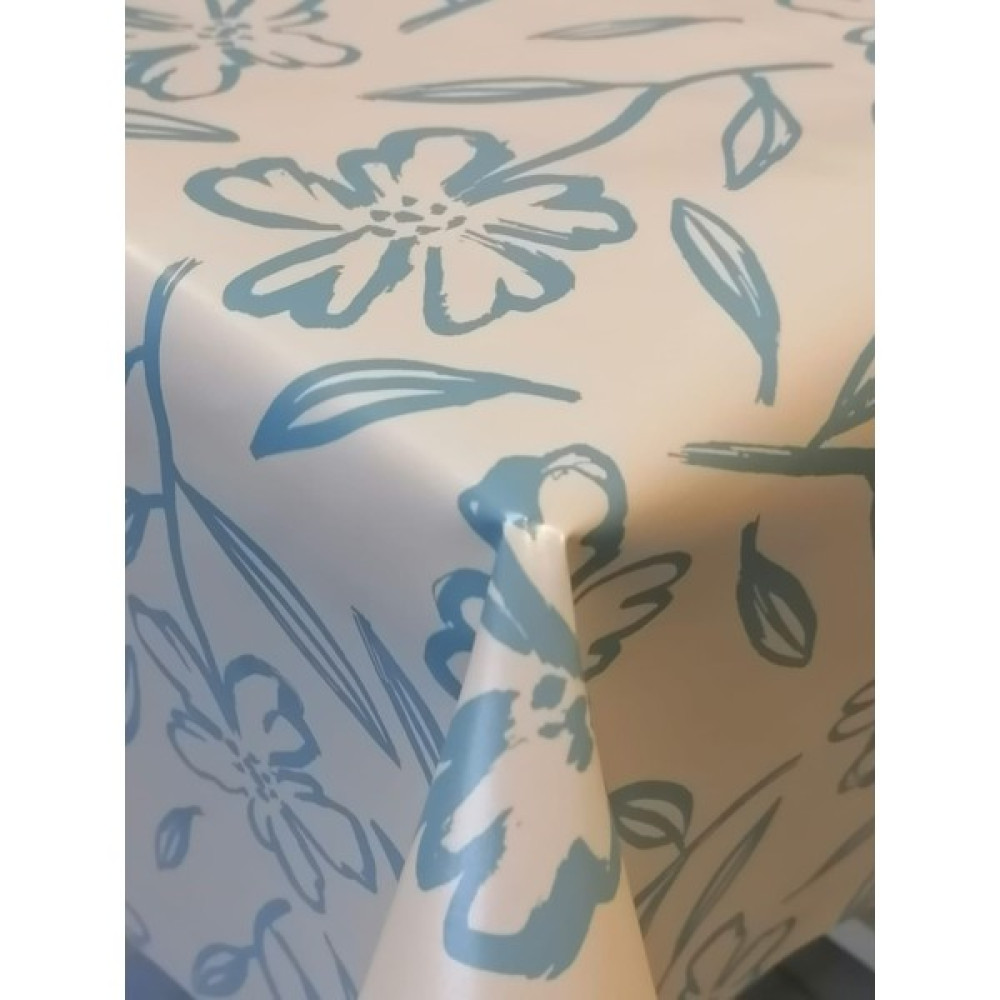 Başak Ev Tekstili Elyaflı Pvc Muşamba - Desenli Silinebilir Masa Örtüsü - 140 x 180 cm - Mavi Masa Örtüsü Fiyatı