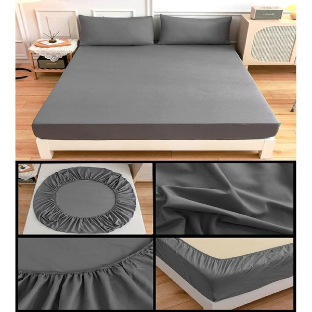 Başal Tekstil Antrasit Renk Pamuklu Tek/Çift Kişilik Lastikli Çarşaf Takımı(Yastık Kılıflı)7 Farklı Ebat - 150 x 200 cm Çarşaf Fiyatı