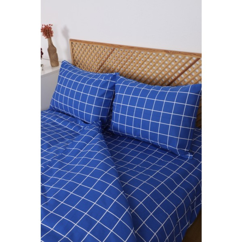 Başal Tekstil Başal Tekstil linen Çift Kişilik Çarşaflı Lastikli Nevresim Takımı , Yatak Odası ve Baza Yatak Için Nevresim - 200 x 220 cm - Mavi Nevresim Takımı Fiyatı