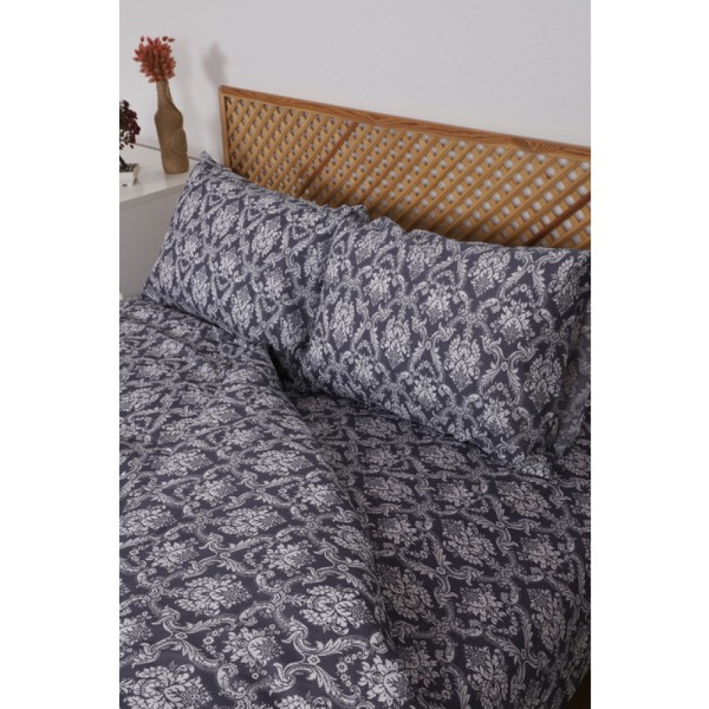 Başal Tekstil Başal Tekstil otantik Çift Kişilik Çarşaflı Lastikli Nevresim Takımı , Yatak Odası ve Baza Yatak Için Nevresim - 200 x 220 cm - Gri Nevresim Takımı Fiyatı