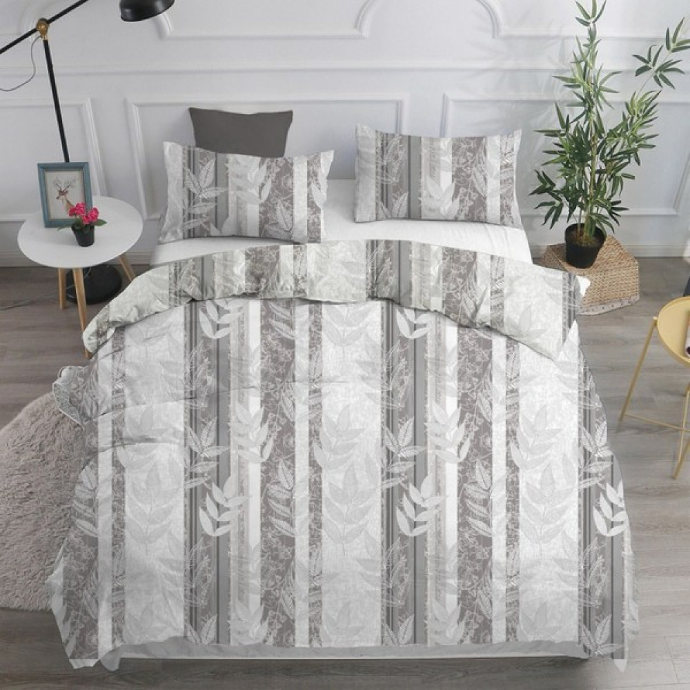 Başal Tekstil Çift Kişilik Çarşaflı Lastikli Nevresim Takımı , Yatak Odası ve Baza Yatak Için Nevresim - Gri - 200 x 220 cm Nevresim Takımı Fiyatı