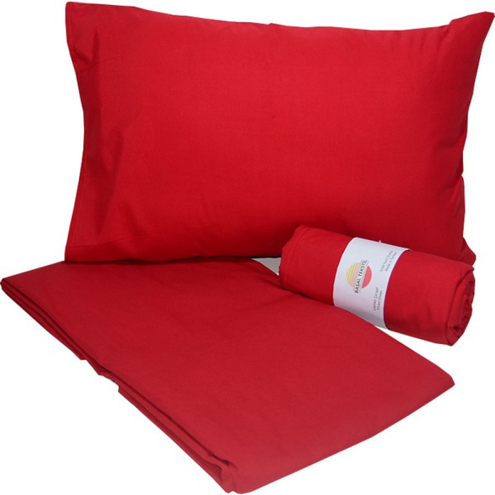 Başal Tekstil Çift Kişilik Nevresim Takımı - Kırmızı - 160 x 200 cm Nevresim Takımı Fiyatı
