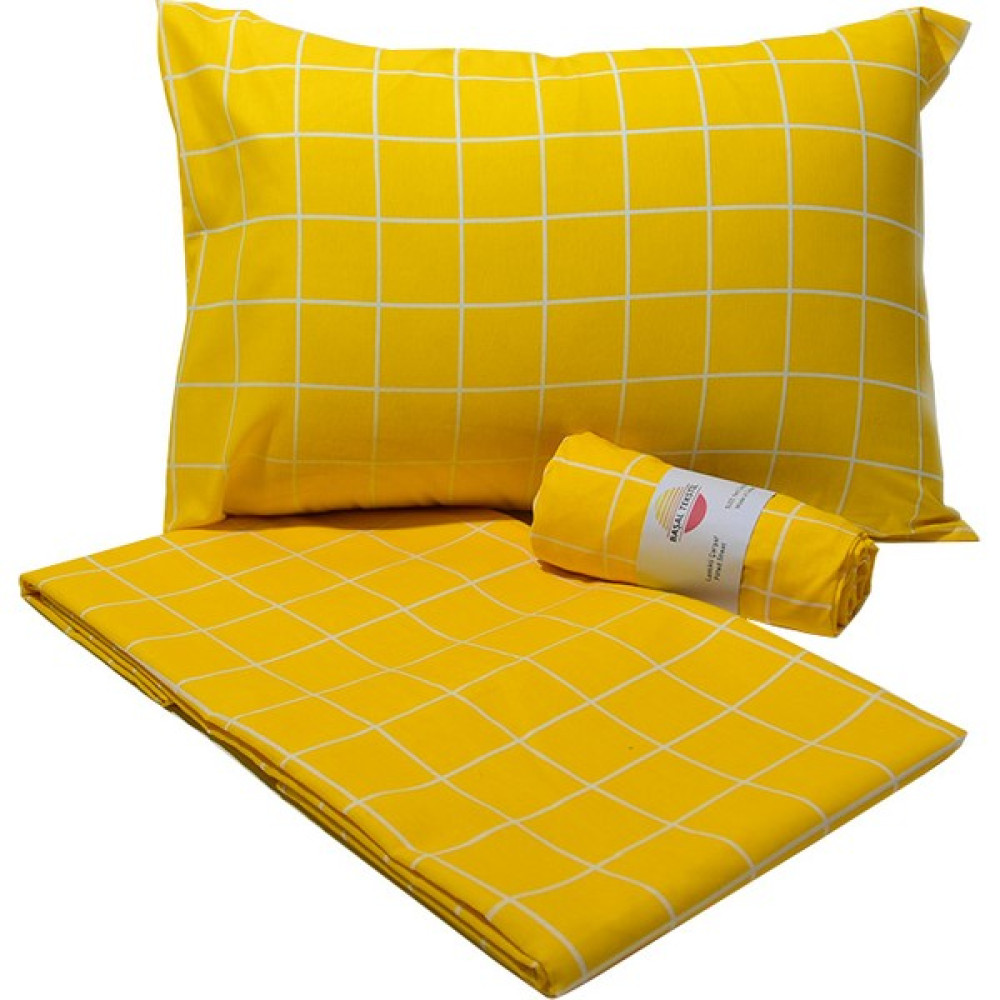 Başal Tekstil Çift Kişilik Nevresim Takımı - Sarı - 160 x 200 cm Nevresim Takımı Fiyatı