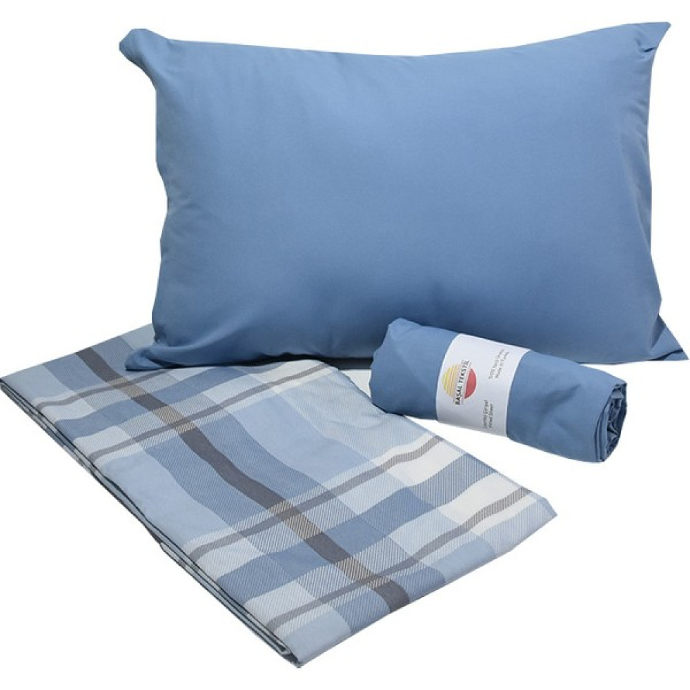 Başal Tekstil Tek Kişilik Nevresim Takımı - Mavi - 100 x 200 cm Nevresim Takımı Fiyatı