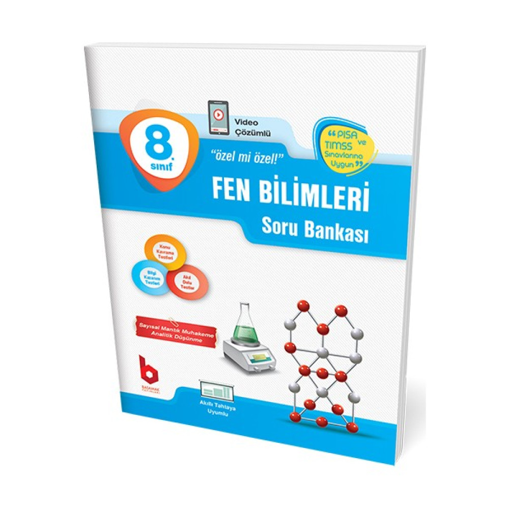 Basamak Yayınları LGS 8.sınıf Fen Bilimleri Çözümlü Soru Bankası Ders Sınav Kitapları Fiyatı