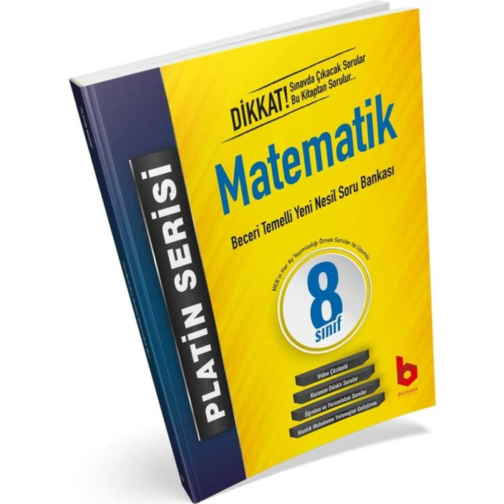 Basamak Yayınları LGS 8.Sınıf Platin Serisi Matematik Yeni Nesil Soru Bankası Ders Sınav Kitapları Fiyatı