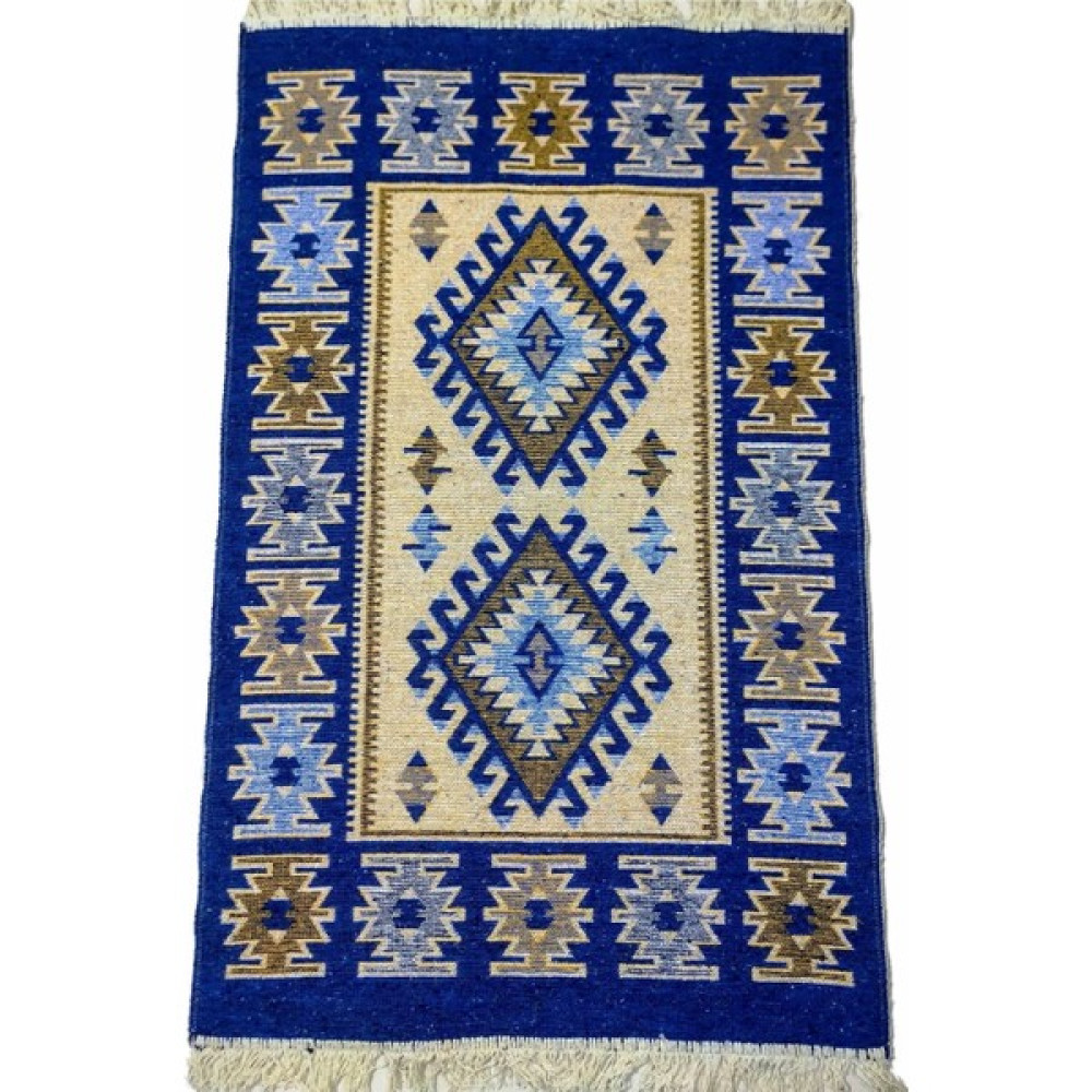 Başaran Tekstil Makine Dokuması, Püsküllü 6 Metrekare Uşak Antik Kilimi, - 200 x 300 cm - Açık Mavi Kilim Fiyatı