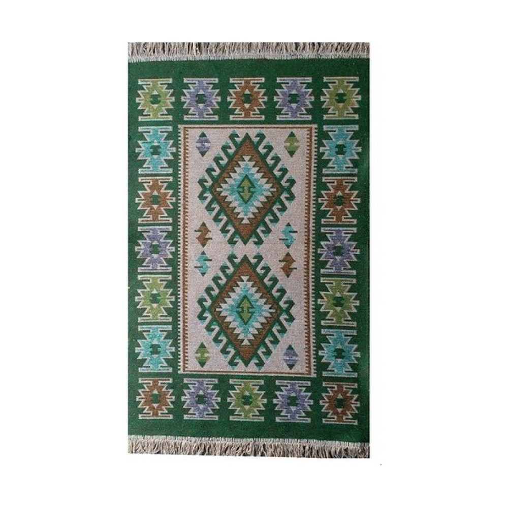 Başaran Tekstil Makine Dokuması, Püsküllü 6 Metrekare Uşak Antik Kilimi, - 200 x 300 cm - Açık Yeşil Kilim Fiyatı