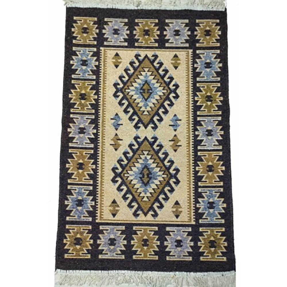 Başaran Tekstil Makine Dokuması, Püsküllü 6 Metrekare Uşak Antik Kilimi, - 200 x 300 cm - Antrasit - Kahverengi Kilim Fiyatı