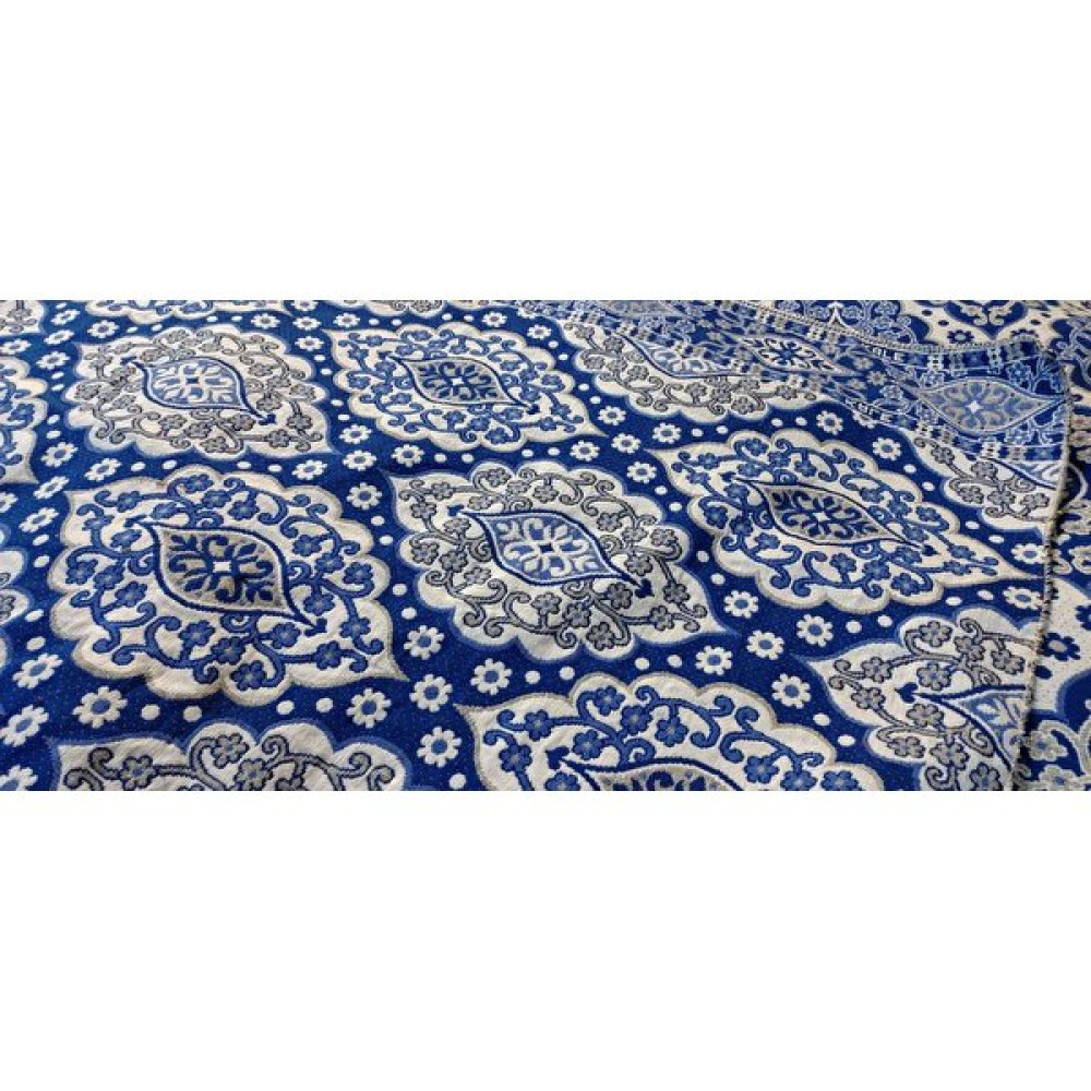 Başaran Tekstil Osmanlım 6 M2 Serme Kalın Halı Örtüsü, Savan, Piknik Örtüsü - 200 x 290 cm - Mavi - Beyaz Salon & Oturma Odası Tekstili Fiyatı