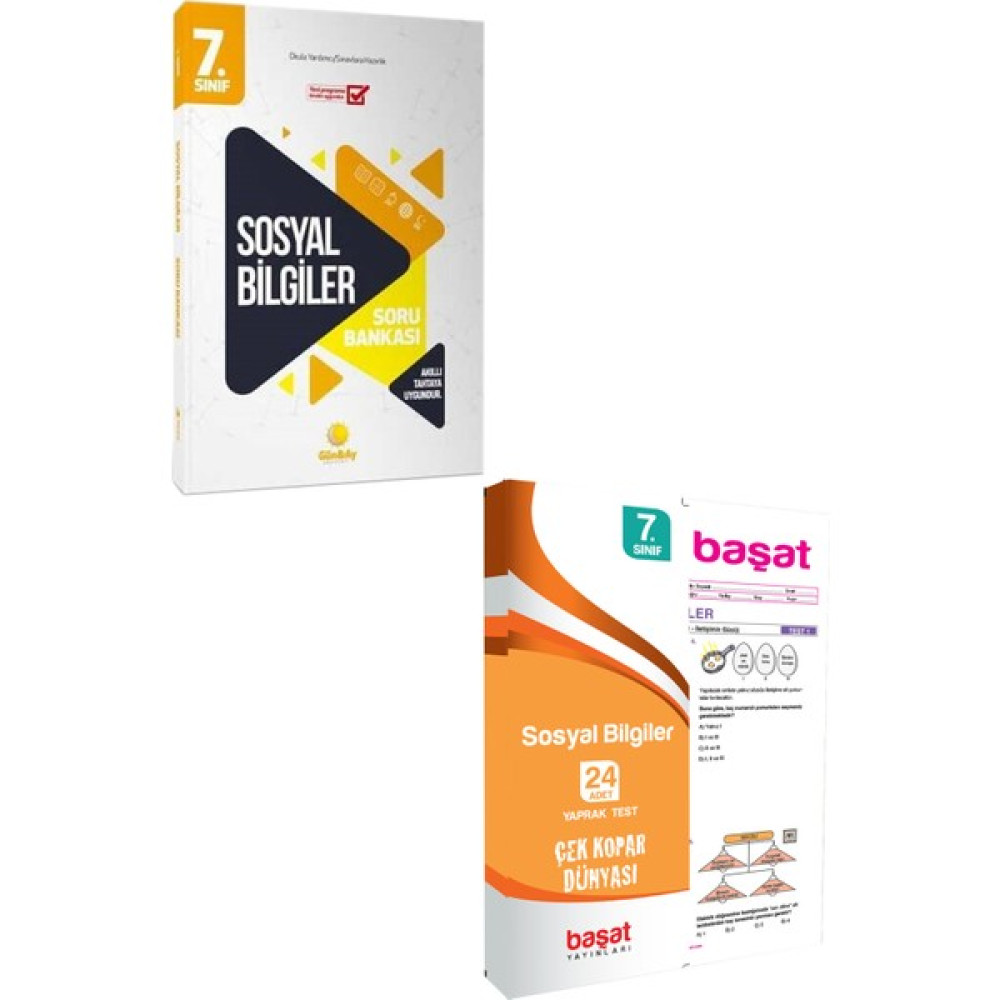 Başat Yayınları 7. Sınıf Sosyal Bilgiler Soru Bankası + Yaprak Test Seti Tüm Dersler Fiyatı