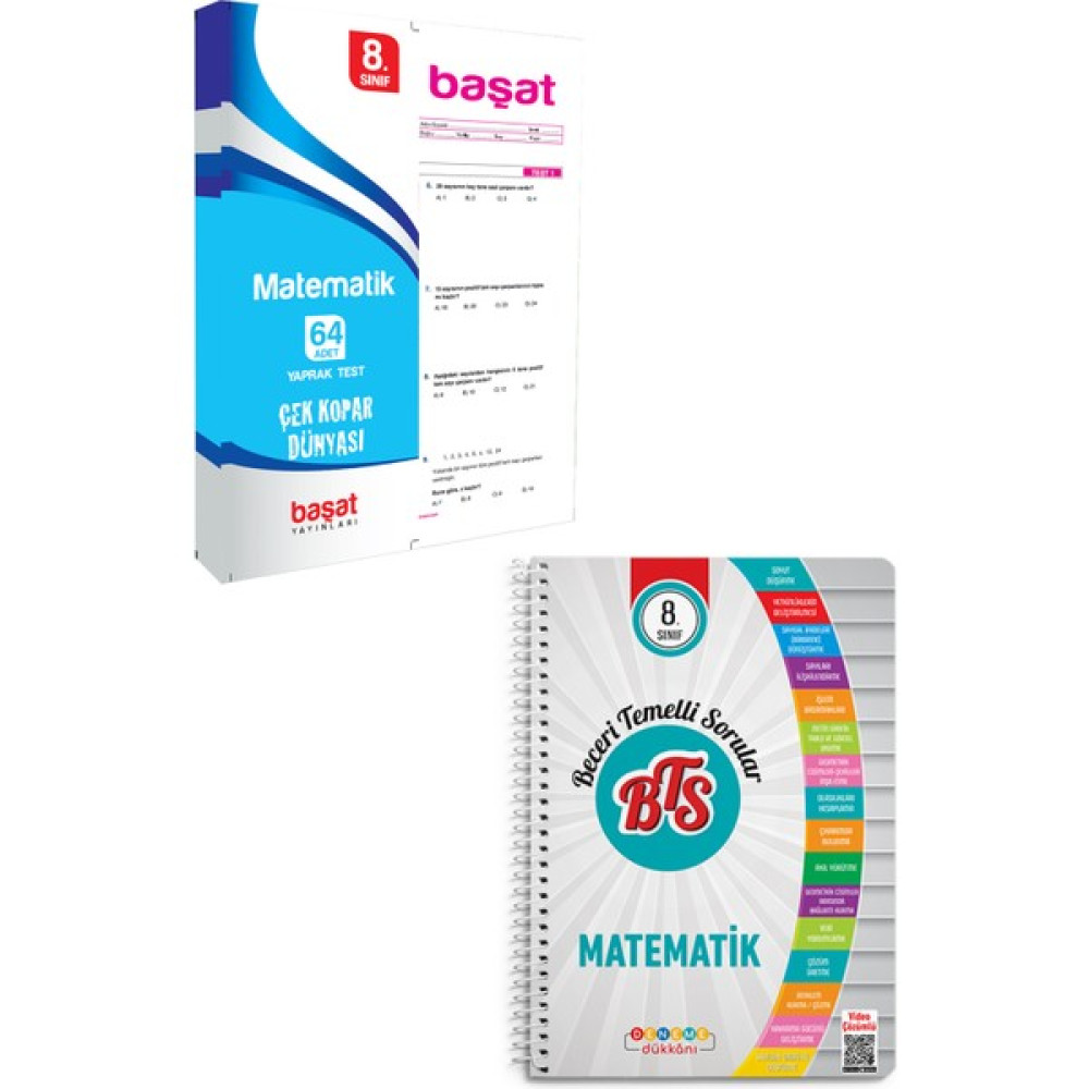 Başat Yayınları 8. Sınıf Matematik Çek Kopar Yaprak Test - Beceri Temelli Sorular Kaynak Kitapları Fiyatı