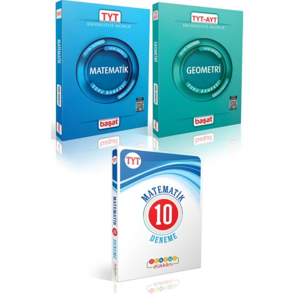 Başat Yayınları TYT Matematik - Geometri Soru Bankası + Deneme Dükkanı Matematik 10 Deneme Temel Yeterlilik Testi (TYT) Fiyatı
