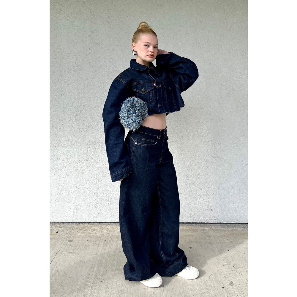 Bases Kadın Lacivert Baggy Jean 36 Beden Bayan Jeans / Kot Pantolon Fiyatı