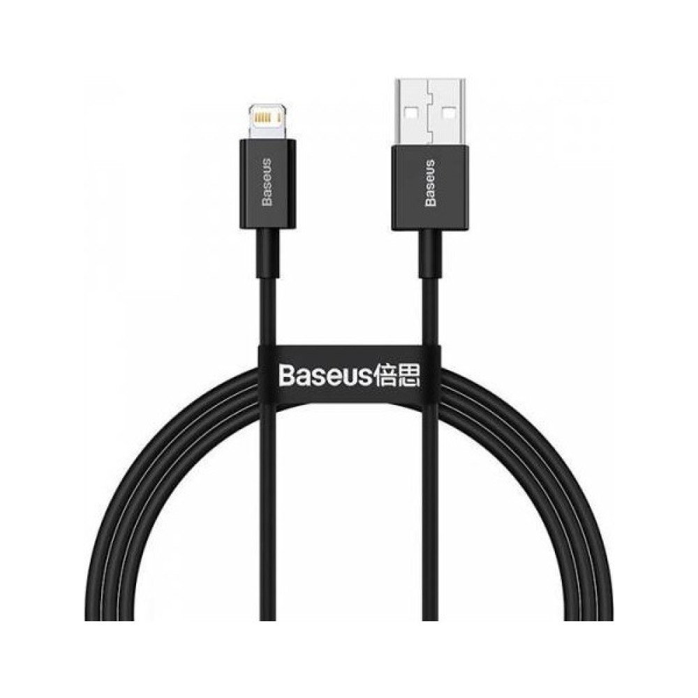 Baseus 1 Metre 2.4A Ultra Hızlı Apple iPhone Uyumlu 13 13 Pro Max Şarj Kablosu Hızlı Şarj - Siyah Cep Telefonu Kablosu Fiyatı
