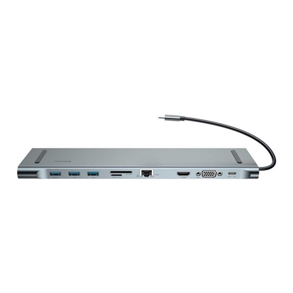 Baseus 10 In 1 Enjoyment Series Type-C Notebook Hub Adapter Gray (PD/HDMI/VGA/RJ45/SD/USB*3) Adaptör Çoklayıcı Hub & Switch Fiyatı
