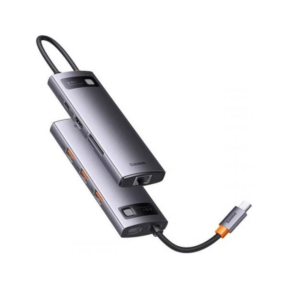 Baseus 100W 8 Portlu Çevirici Çoğaltıcı Adaptör Hub, 3x Usb, 1x Pd Type C, 1x Hdmi, 1x RJ45, 1x Tf,sd - Gri Bilgisayar Çevirici ve Adaptörü Fiyatı