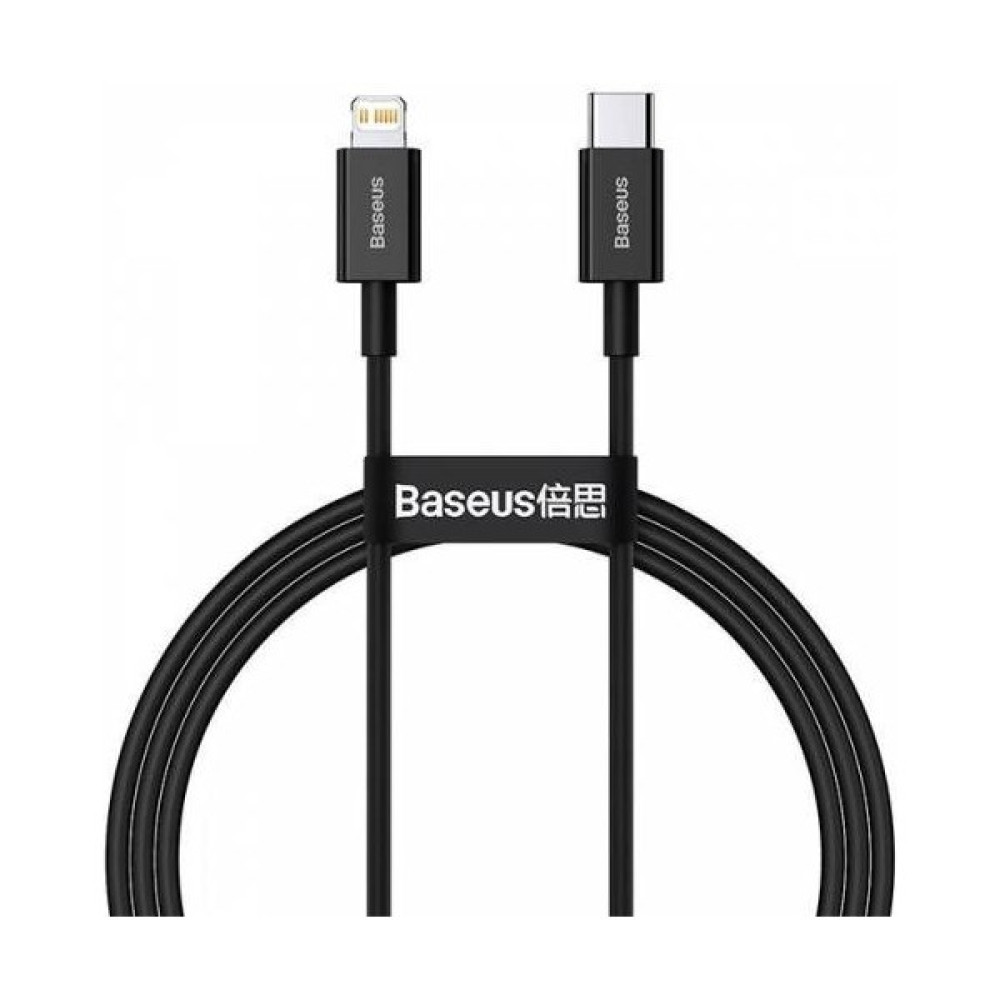 Baseus 20W 1metre Type-C To Apple iPhone Uyumlu 7 8 9 x Xs Xr Şarj Kablosu Ultra Hızlı Şarj - Siyah Cep Telefonu Kablosu Fiyatı