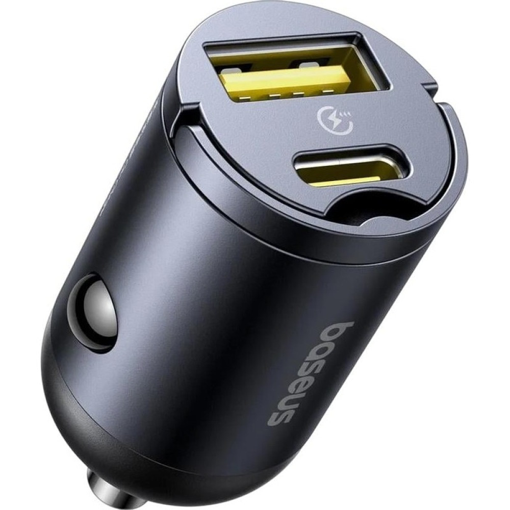 Baseus 30W Tiny Star Mini Araç Şarj Cihazı Hızlı Şarj Özelliği ile Usb-A+Usb-C Siyah Cep Telefonu Şarj Cihazı Fiyatı