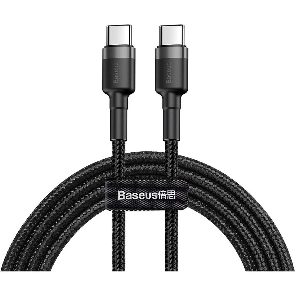 Baseus Cafule Pd2.0 60W Type-C Data ve Şarj Kablosu 20V 3A 1m Gri Siyah (Yurt Dışından) Bilgisayar Çevirici ve Adaptörü Fiyatı