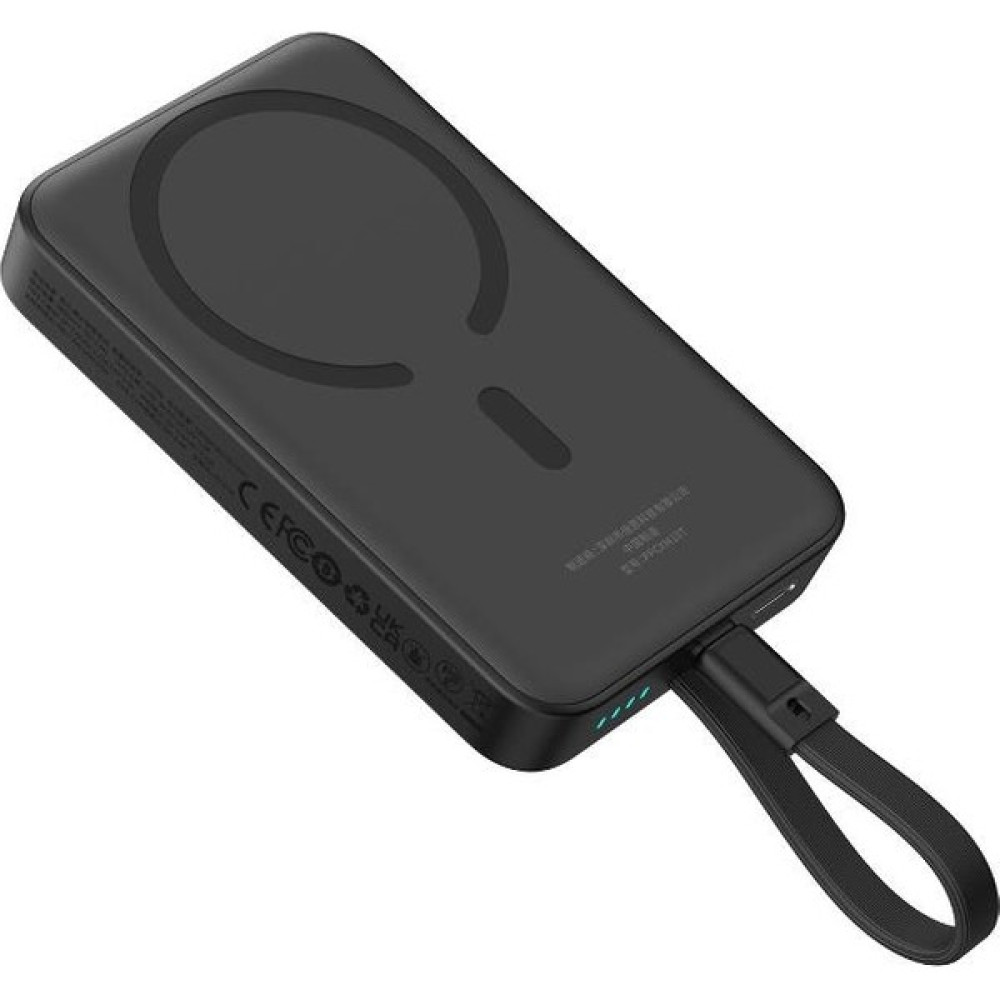Baseus Dahili Type-C Kablolu Magsafe 30W 10.000 Mah Powerbank Apple iPhone 15 14 13 12 Pro Max Şarj Powerbank - Siyah Taşınabilir Şarj Cihazı - Powerbank Fiyatı