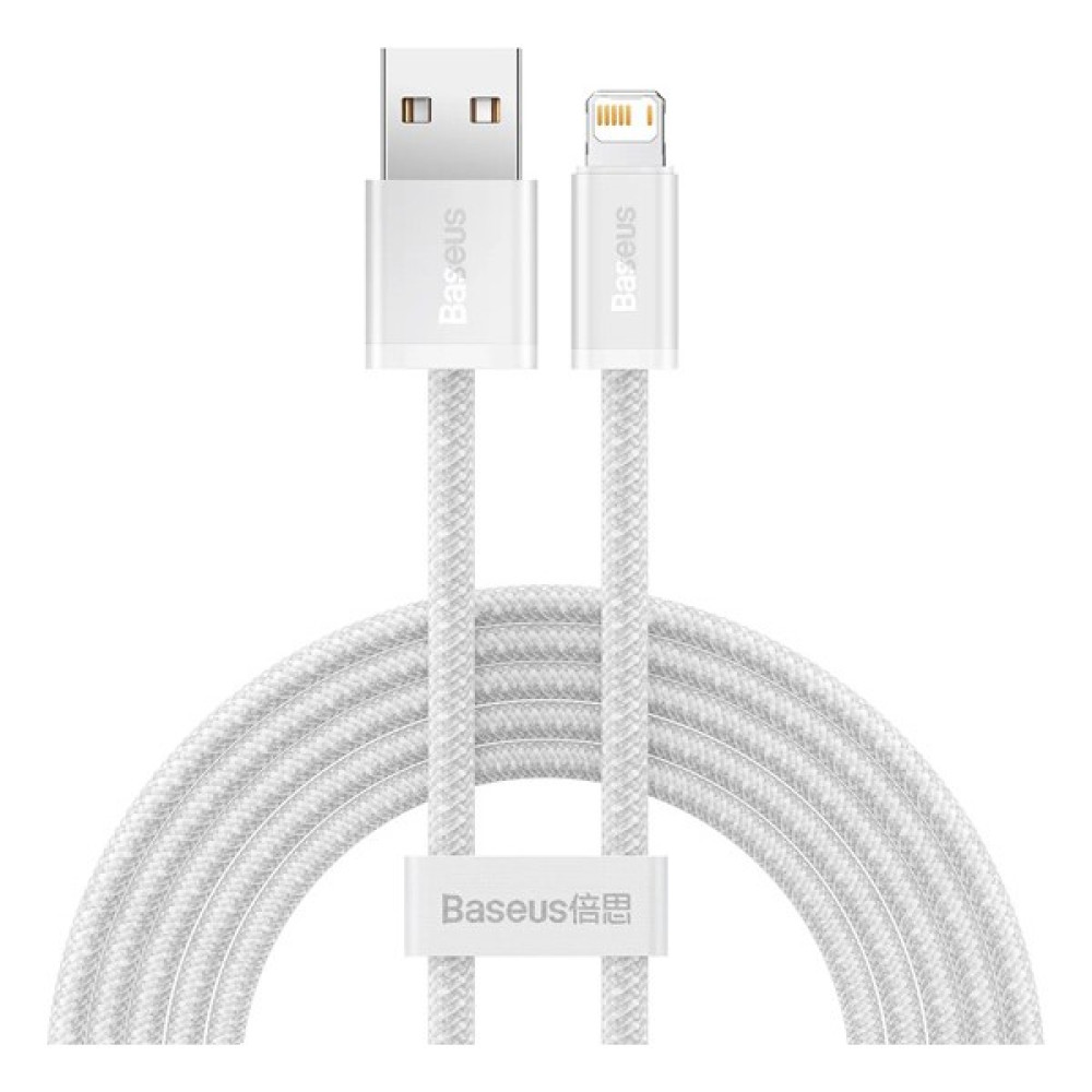 Baseus Dynamic Series USB To iPhone Lightning 2.4A Hızlı Data Şarj Kablosu 1m - Beyaz Cep Telefonu Kablosu Fiyatı