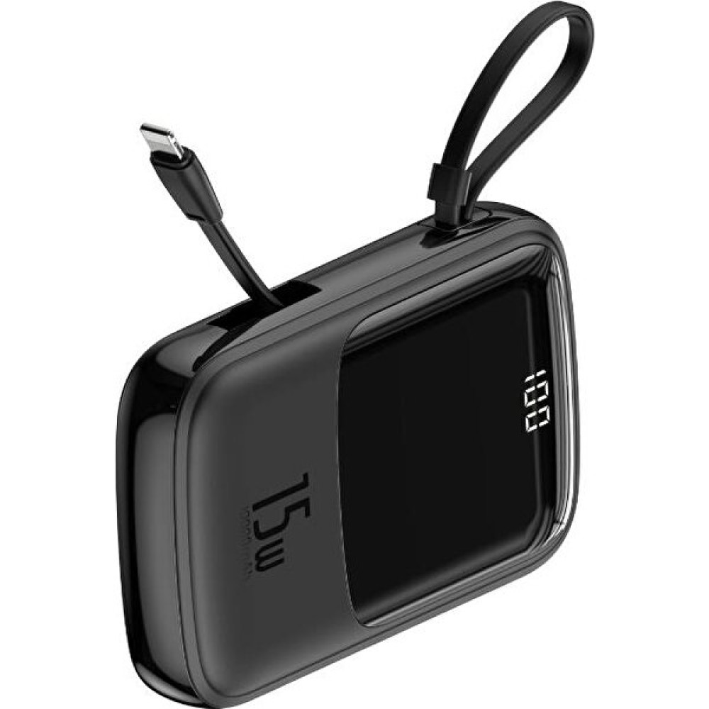 Baseus Mini 15W 10000MAH Powerbank Iphone Şarj Kablosu Iphone 14 13 12 11 Pro Max Şarj Powerbank - Siyah Taşınabilir Şarj Cihazı - Powerbank Fiyatı