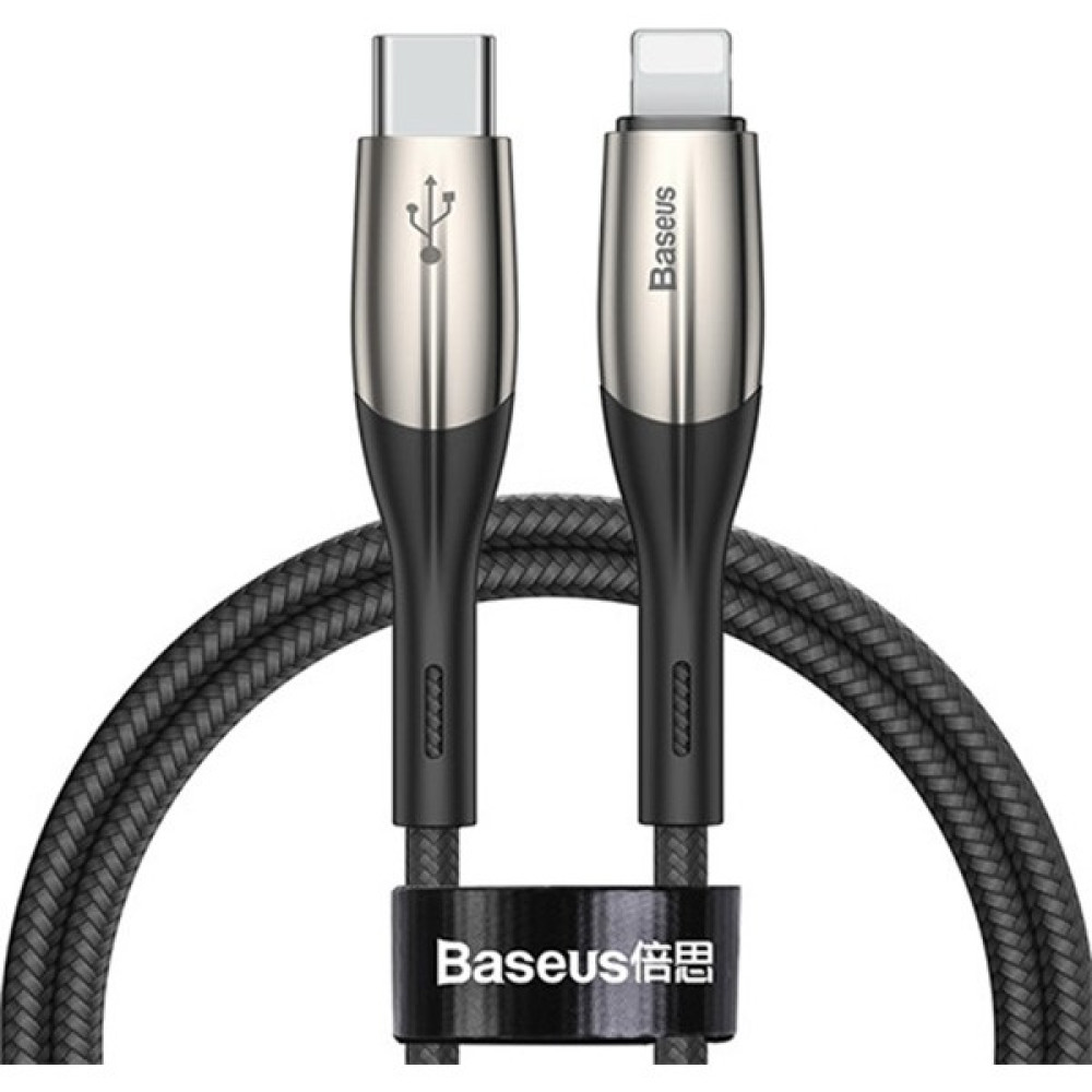 Baseus PD18W Horizontal USB Type-C To Lightning Hızlı Şarj Kablo - Siyah Cep Telefonu Kablosu Fiyatı