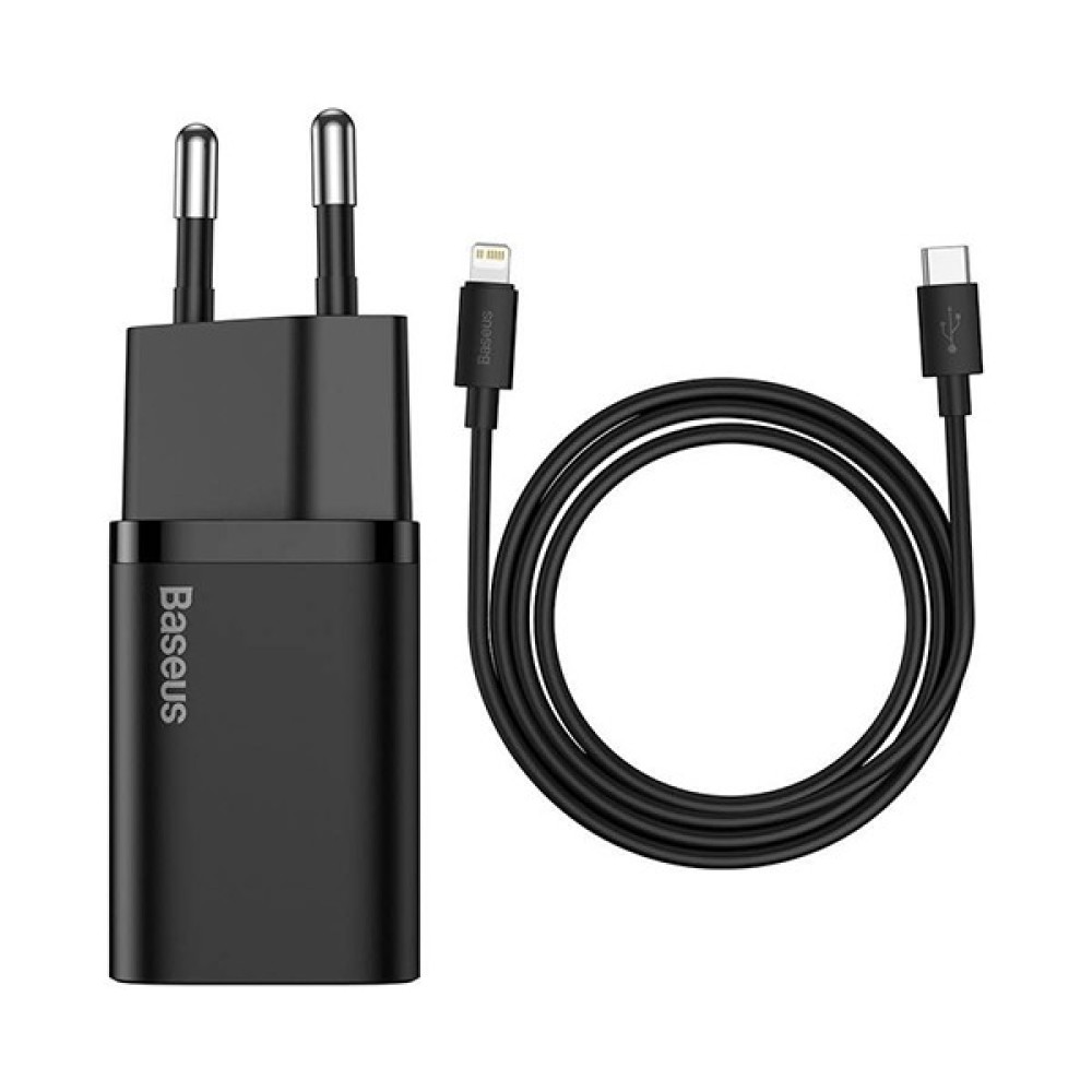 Baseus Super Si 1c 20W Hızlı Şarj Adaptörü + Type-C To Lightning iPhone Uyumlu 1m Şarj Kablosu TZCCSUP-B01 Cep Telefonu Şarj Cihazı Fiyatı