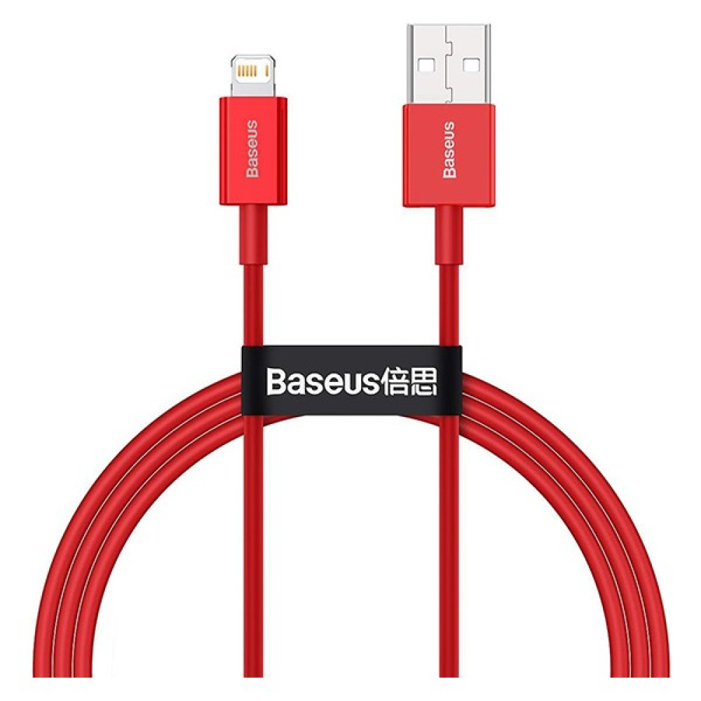Baseus Superior Series USB To Lightning iPhone Uyumlu Hızlı Şarj Kablosu 1 Metre 2.4A CALYS-A09 - Kırmızı Cep Telefonu Kablosu Fiyatı