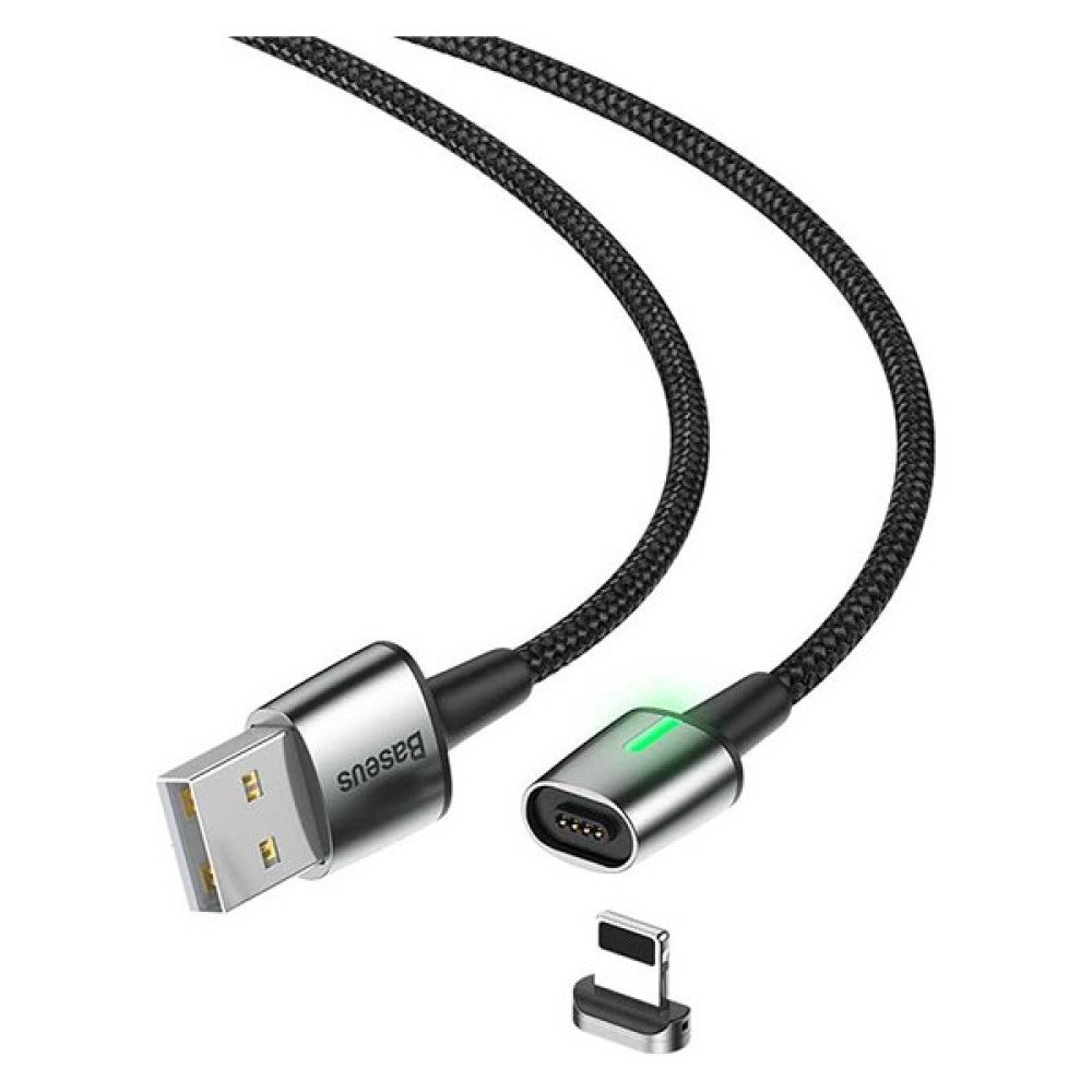 Baseus Zınc Magnetıc USB Kablo Şarj Iphone 11-7-8-Xs-Xr Başlık 2 metre - Siyah Cep Telefonu Kablosu Fiyatı