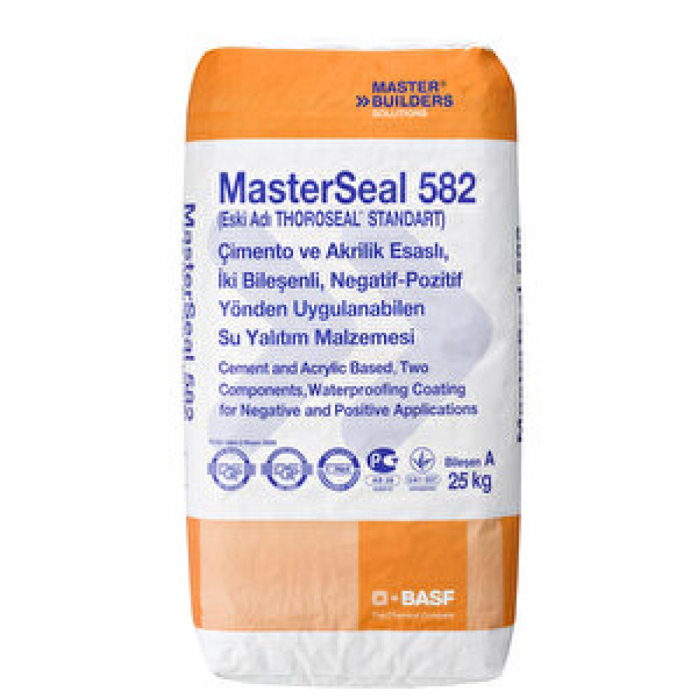 Basf  Basf Masterseal 582-çimento Ve Akrilik Esaslı Iki Bileşenli Çift Yönden Uygulanabilen Su Yalıtım Malzemesi Nalburiye & Hırdavat Fiyatı
