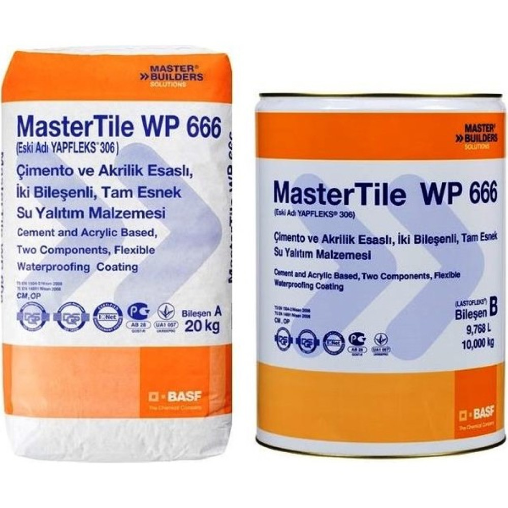 Basf Mastertile 666 30 Kg. Set Çimento Akrilik Esaslı Tam Esnek Su Yalıtımı Malzemesi Dış Cephe Yalıtım Malzemeleri Fiyatı