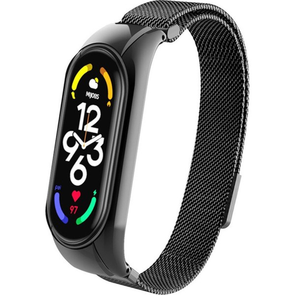 Basias Xiaomi Mi Band 6 Mi Band 5 Kordon Metal Hasır - Siyah Giyilebilir Teknoloji Aksesuarları Fiyatı