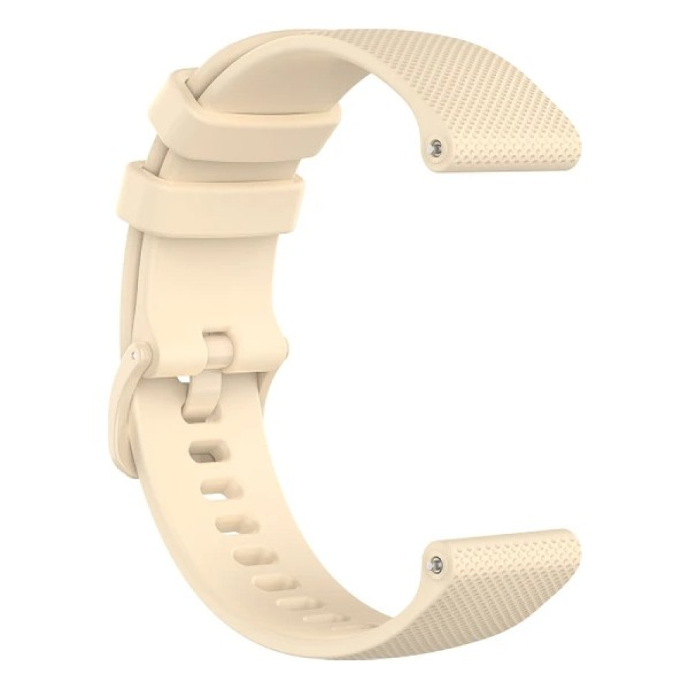 Basias Xiaomi S1-S1 Active / Xiaomi Mi Watch (22MM) Damalı Silikon Kordon - Bej Giyilebilir Teknoloji Aksesuarları Fiyatı