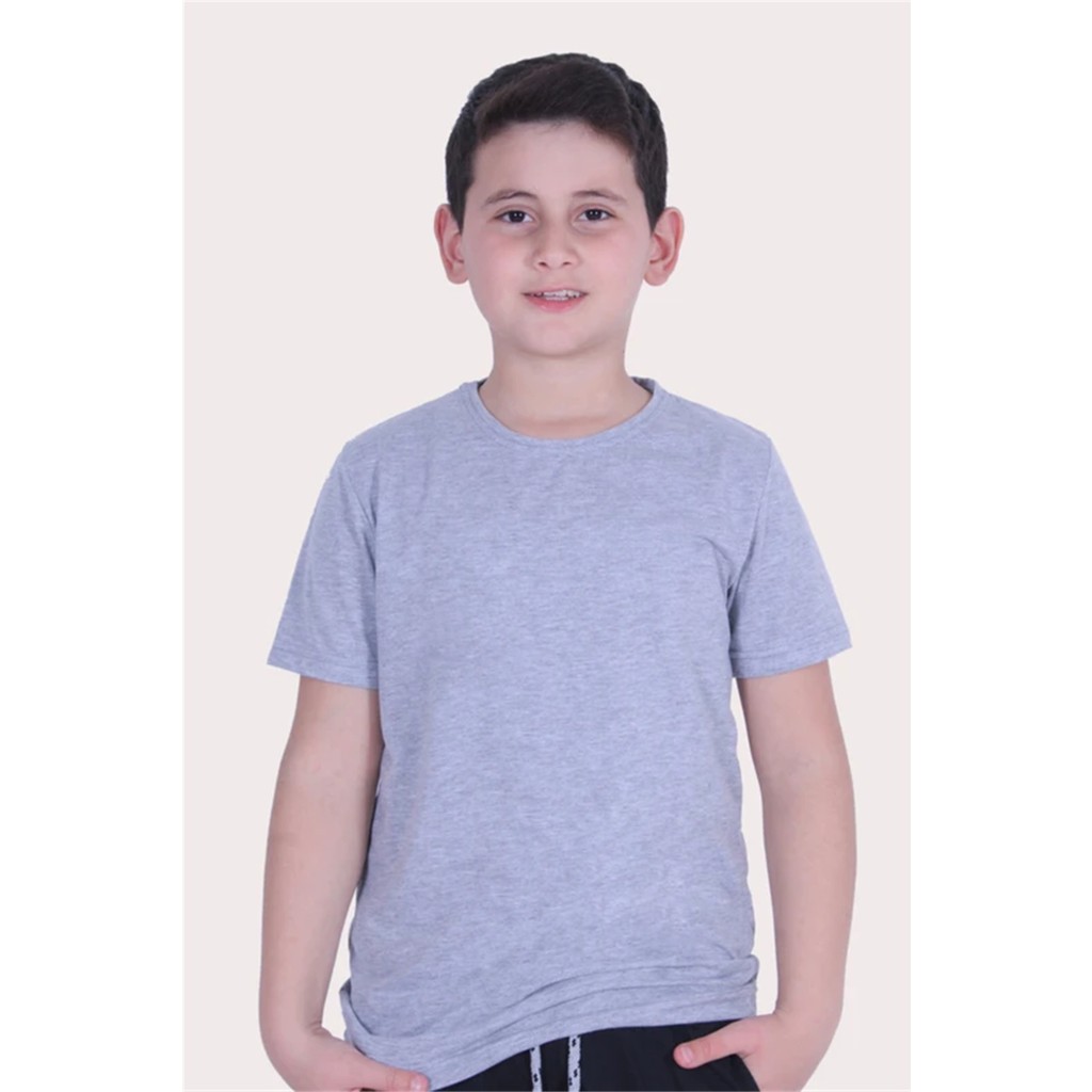 Basic Bisiklet Yaka %100 Pamuk Likralı Düz Unisex Çocuk T-shirt Giyim & İç Giyim Fiyatı