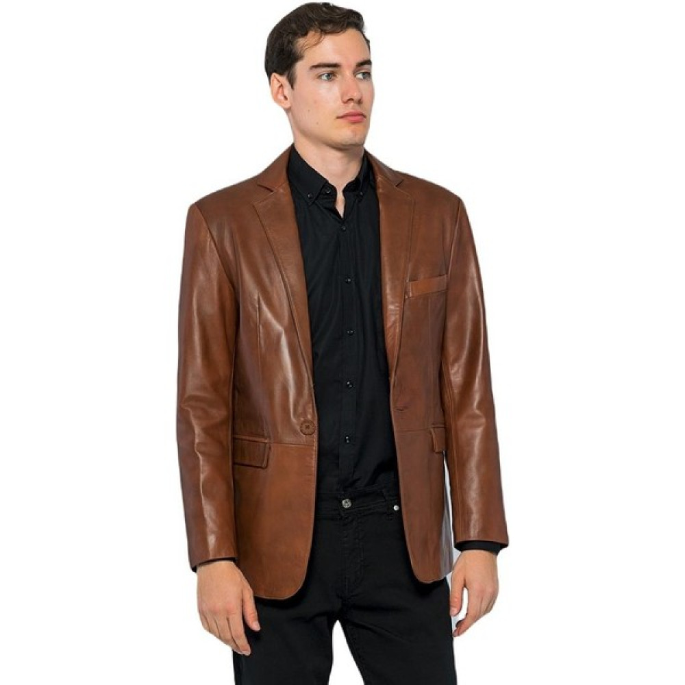 Basics&More Erkek Deri Blazer Ceket - Eblazer Erkek Ceket Fiyatı