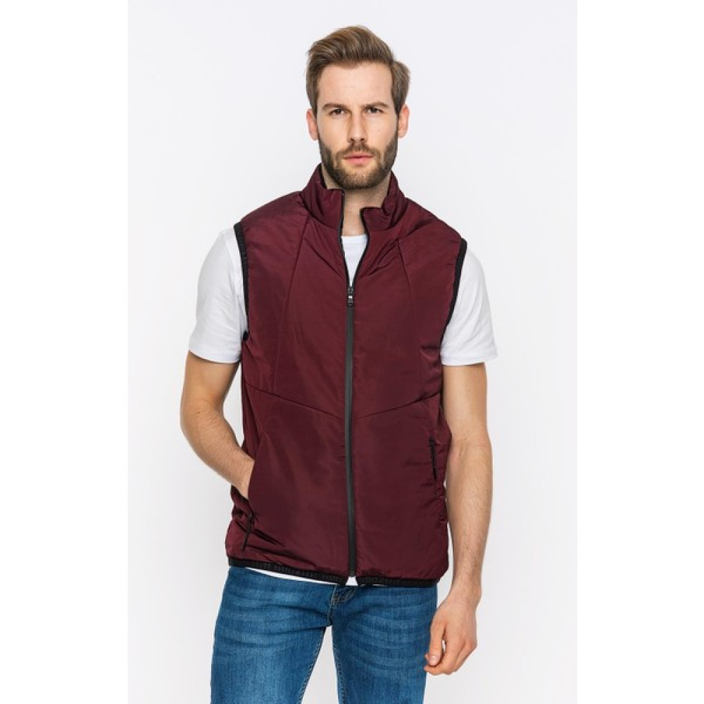 Basics&more Erkek Şişme Yelek Bordo-2xl Erkek Yelek Fiyatı