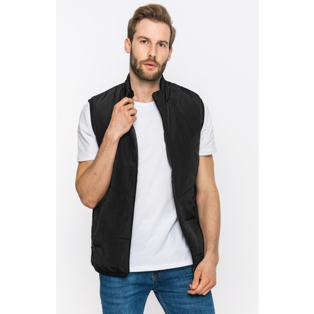 Basics&more Erkek Şişme Yelek Siyah-M Erkek Yelek Fiyatı