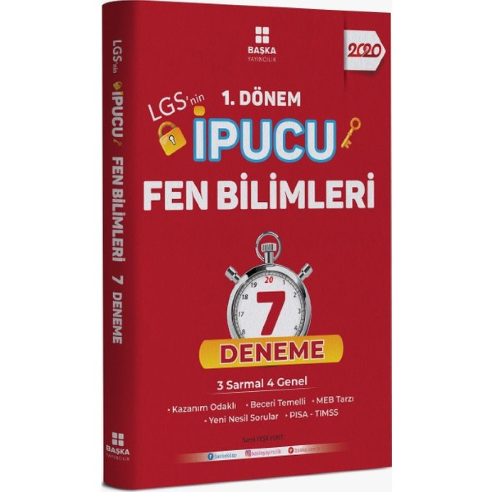 Başka Yayınları 8.Sınıf LGS 1. Dönem İpucu Fen Bilimleri 7 Deneme Fen - Bilişim ve Teknoloji Fiyatı
